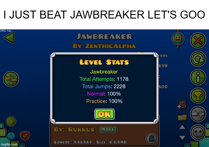 I JUST BEAT JAWBREAKER LET'S GOO | made w/ Imgflip meme maker