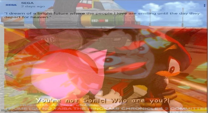 Why did sega post this | made w/ Imgflip meme maker