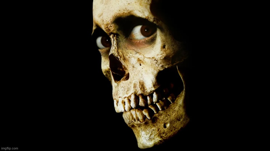 Evil Dead 2 Skull | image tagged in evil dead,skull | made w/ Imgflip meme maker