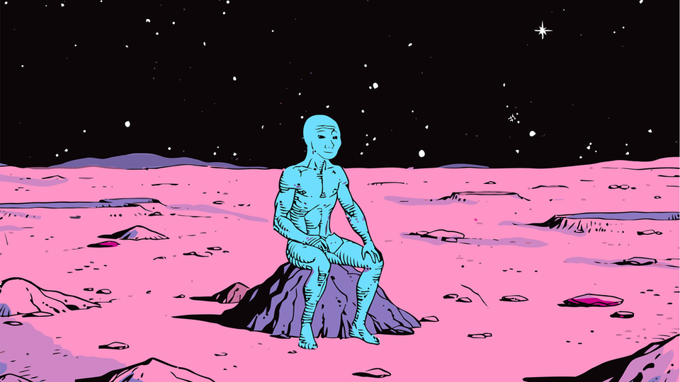 Dr. Manhattan Wojak Blank Meme Template