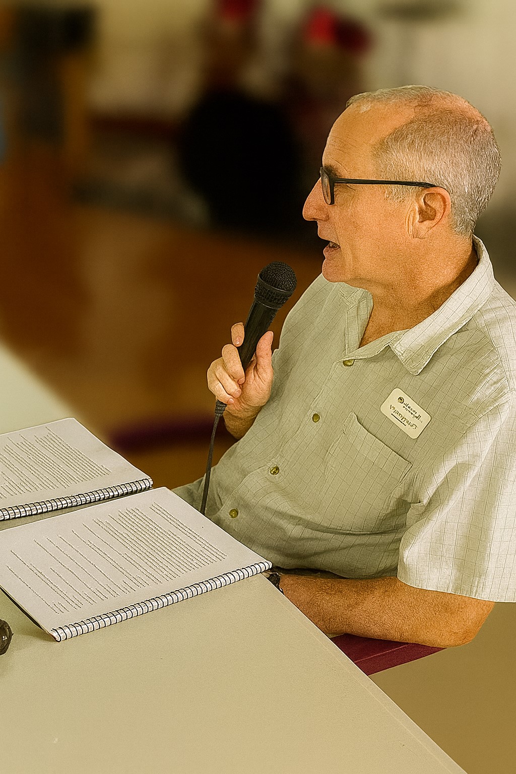 Grady D with mic in CR Blank Meme Template