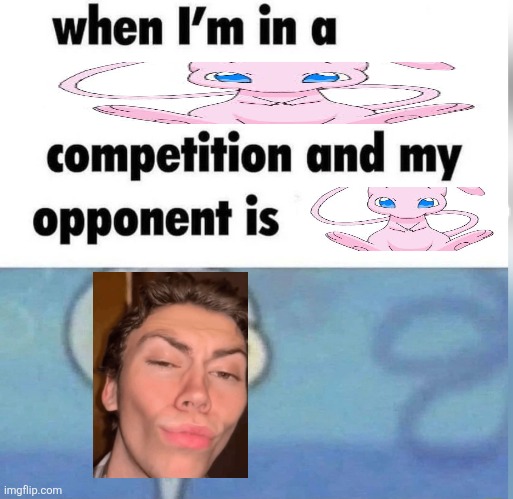 Squidward competition | image tagged in squidward competition,mew,pokemon | made w/ Imgflip meme maker