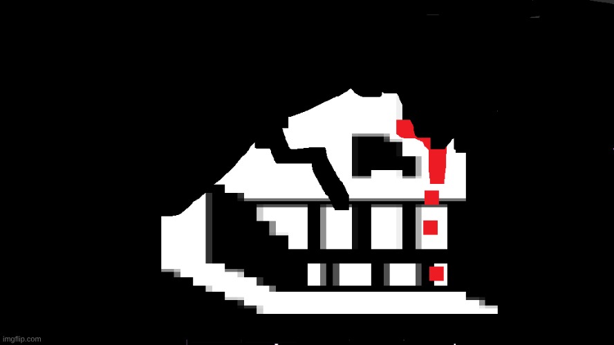 my sprite for a dead papyrus | image tagged in half skull papyrus dead | made w/ Imgflip meme maker