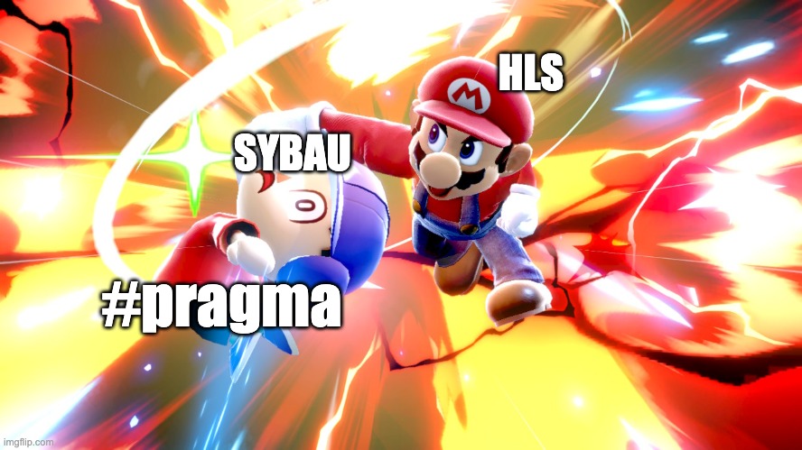 hls and compilers | SYBAU; HLS; #pragma | image tagged in shut yo bitch-ass up | made w/ Imgflip meme maker