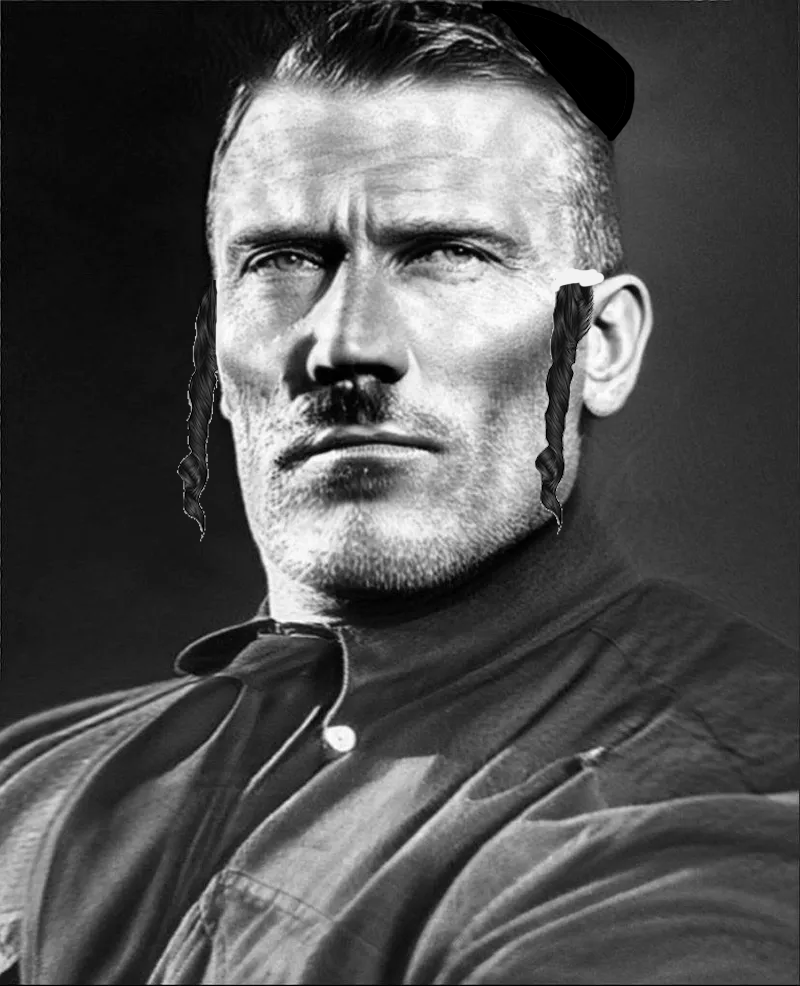 Adolf Hitler real face Blank Meme Template