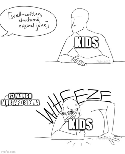 Mango Mustard | KIDS; 67 MANGO MUSTARD SIGMA; KIDS | image tagged in brainrot,67,sigma | made w/ Imgflip meme maker