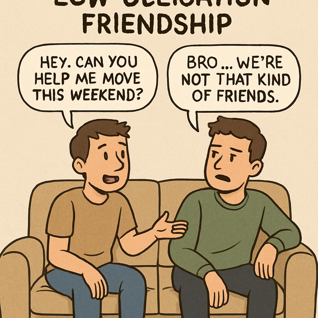 Two friends sitting on a couch. One says: “Hey, can you help me Blank Meme Template