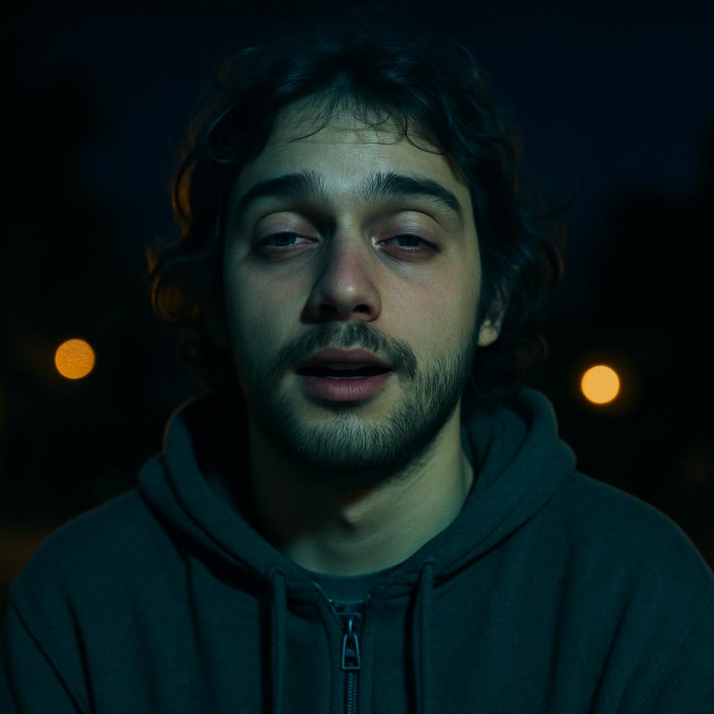 stoned guy in the night Blank Meme Template