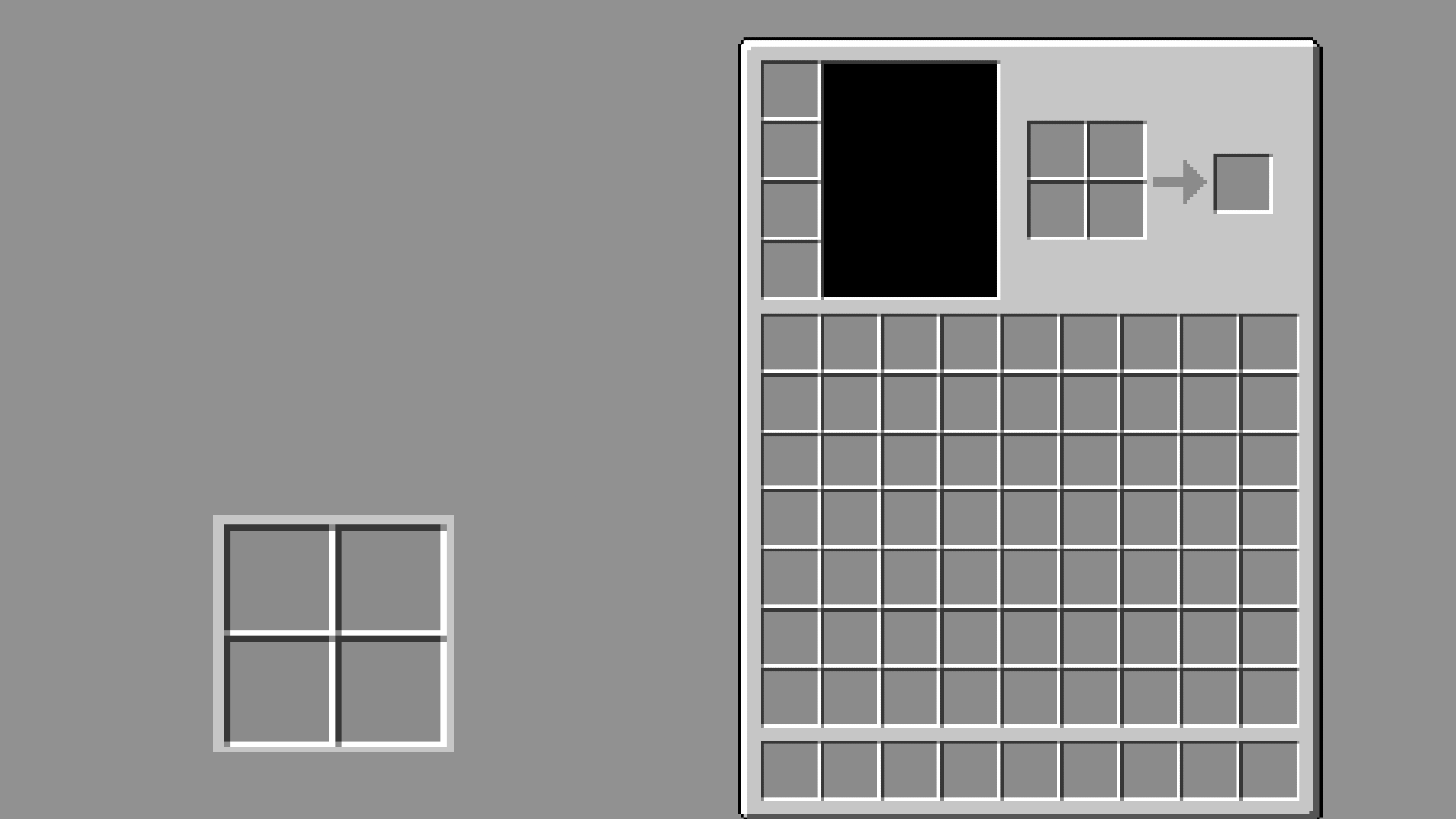High Quality Minecraft inventory slot 4 bit 56 bit mtf meme pocket size Blank Meme Template