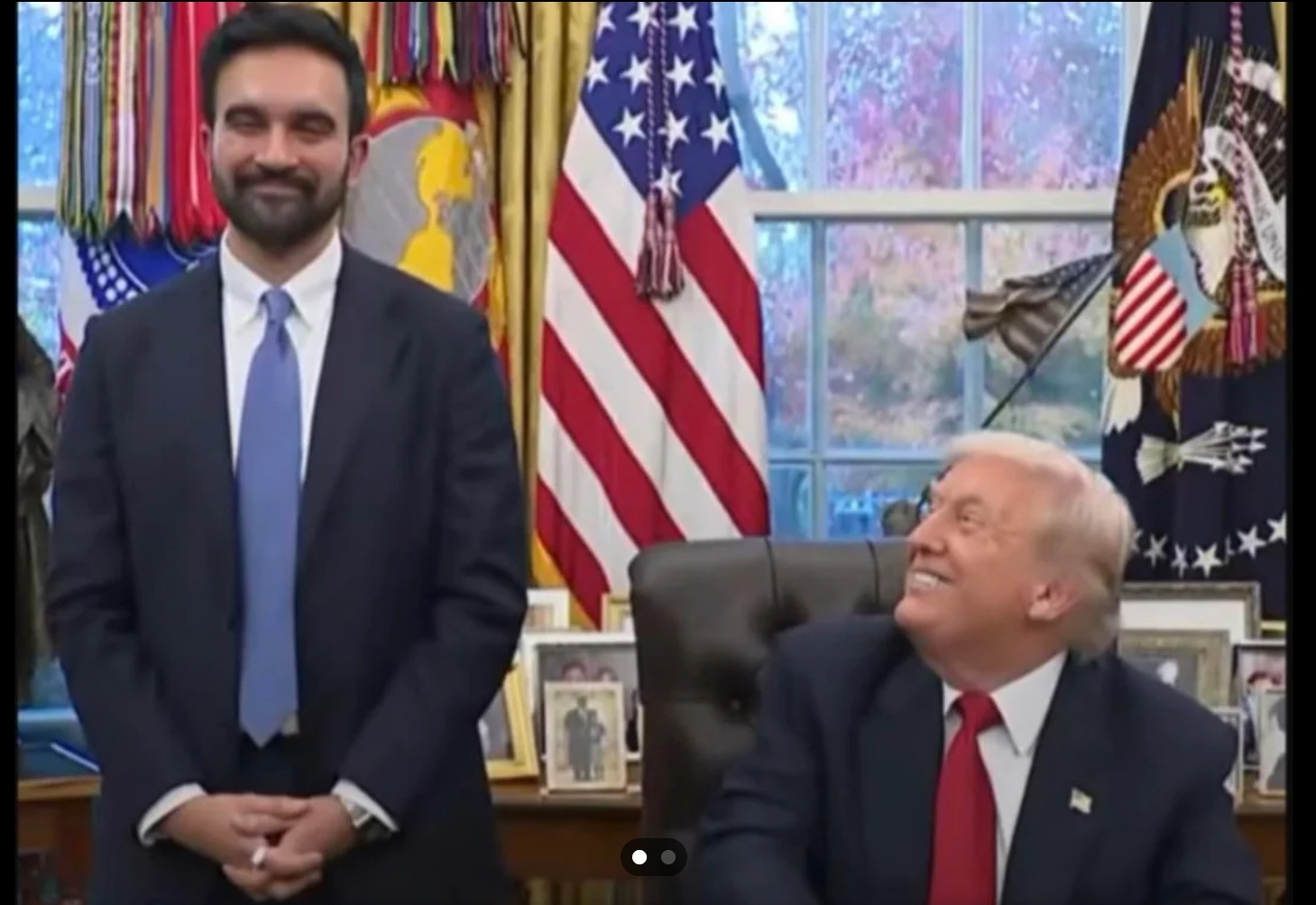 Trump mirin Zohran Blank Meme Template
