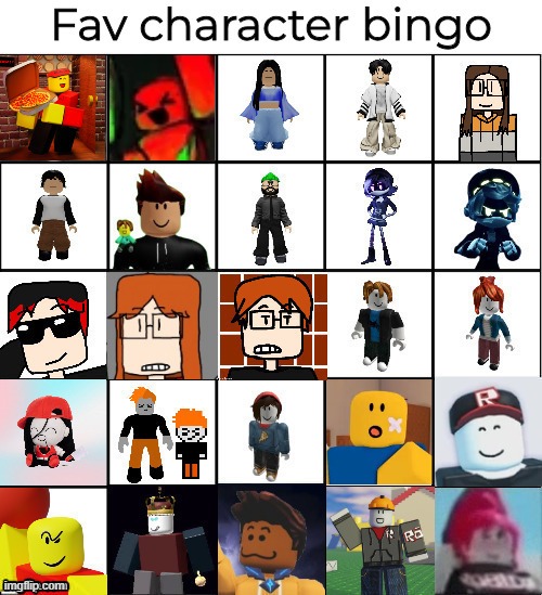 no v1, can't hit one square | image tagged in fav characters bingo v2 | made w/ Imgflip meme maker