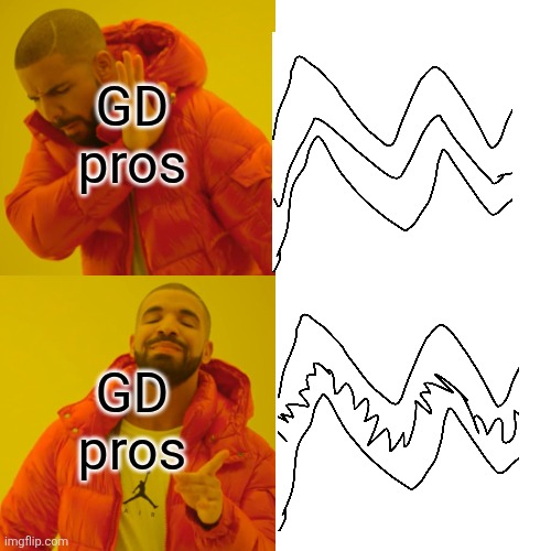 Just go EASY bro | GD pros; GD pros | image tagged in memes,drake hotline bling | made w/ Imgflip meme maker