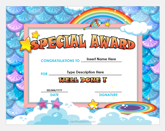 Special Recognition Award certificate blank Blank Meme Template