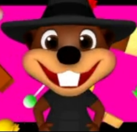 Lola the beaver (Betty's twin sister) wearing a witch costume Blank Meme Template