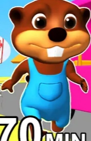 Billy beaver running Blank Meme Template