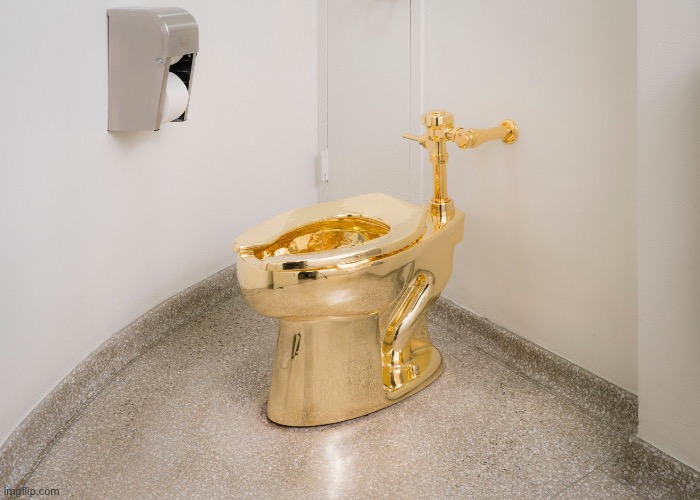 Gold Toilet | image tagged in gold toilet | made w/ Imgflip meme maker