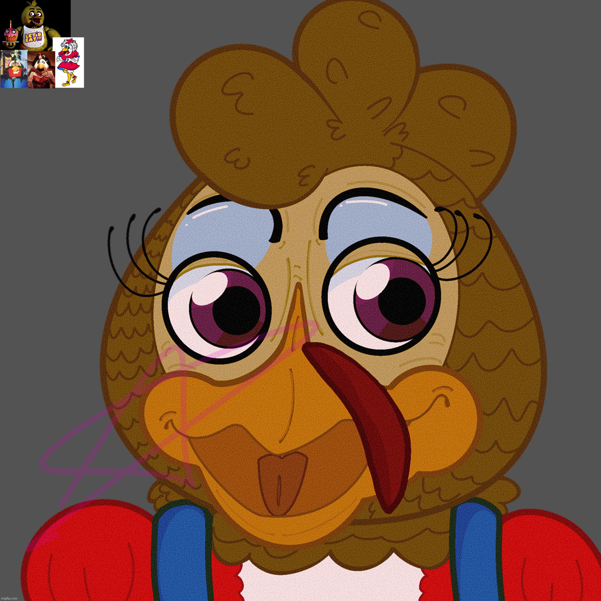 Chica Drawing I made! (it’s a redesign so shush) | image tagged in chica,fnaf,fnaf redesign | made w/ Imgflip meme maker