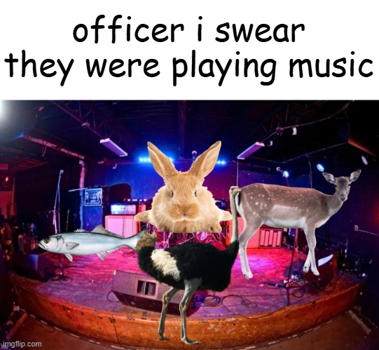 I'll probably check out rockbeasts when it comes out | officer i swear they were playing music | image tagged in rockbeasts,team17,video games,officer i swear they were talking to me | made w/ Imgflip meme maker