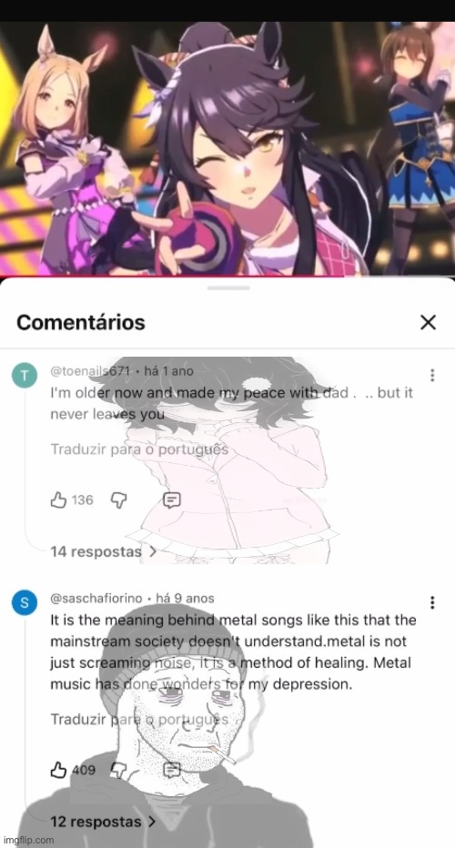 Uma musume saves lives | image tagged in shitpost,memes,depression sadness hurt pain anxiety,narita brian,uma musume,troons | made w/ Imgflip meme maker