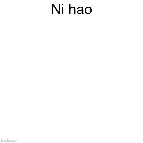 Ni hao | made w/ Imgflip meme maker