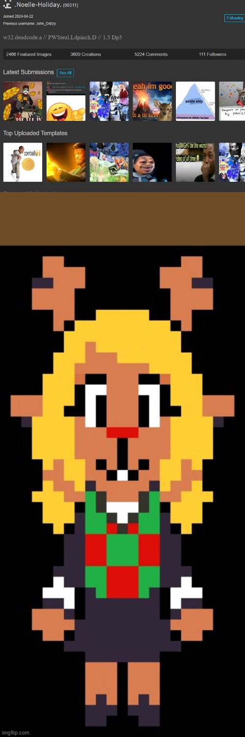 @noelleholiday, request (sprite remains unchanged) | image tagged in noelle deltarune | made w/ Imgflip meme maker