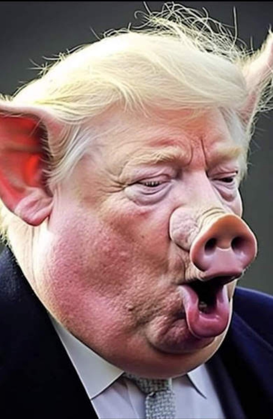 Fascist pig trump Blank Meme Template