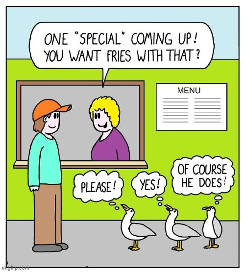 Fries With That? | image tagged in comics | made w/ Imgflip meme maker