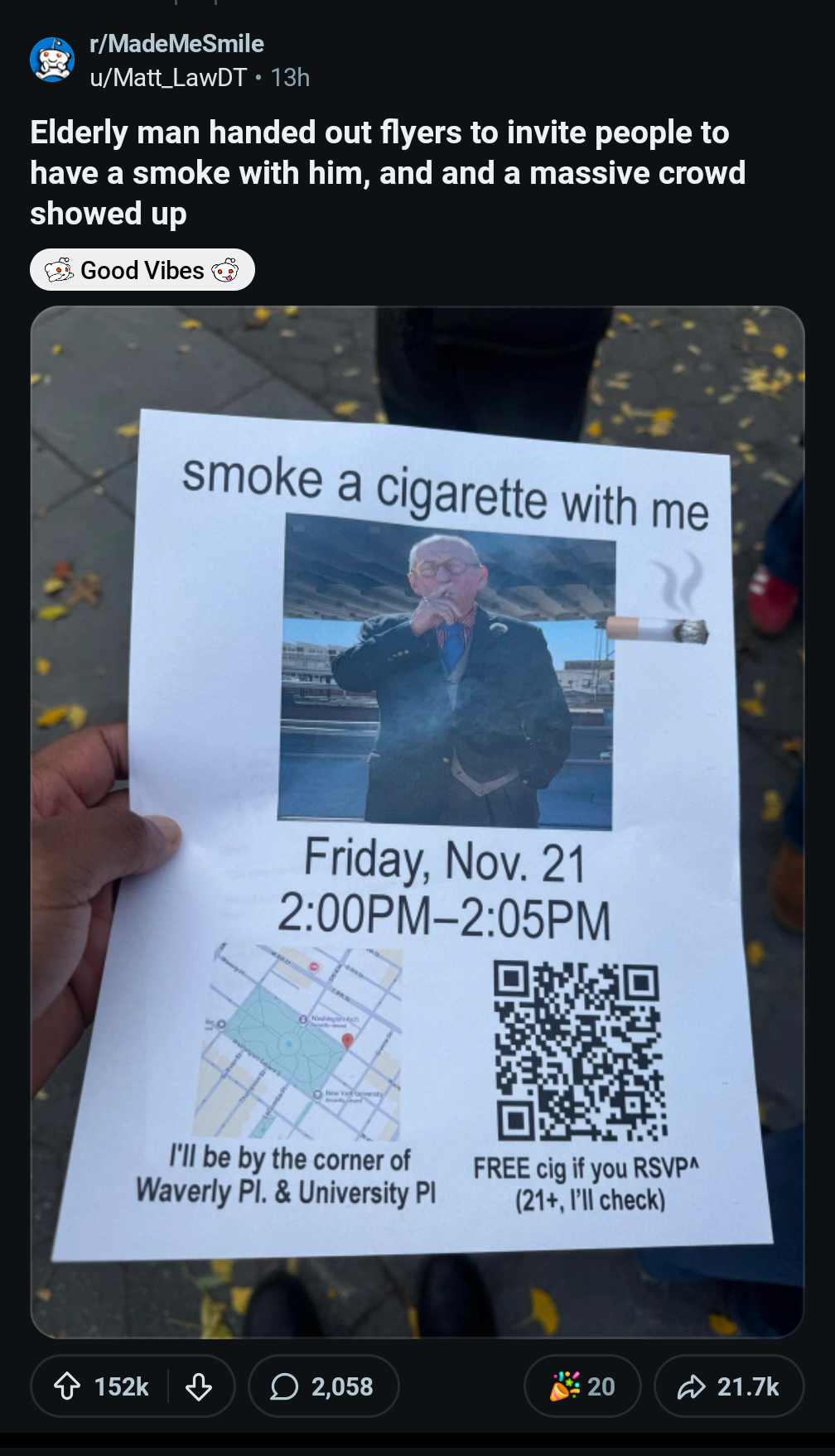 Old guy smoking Blank Meme Template