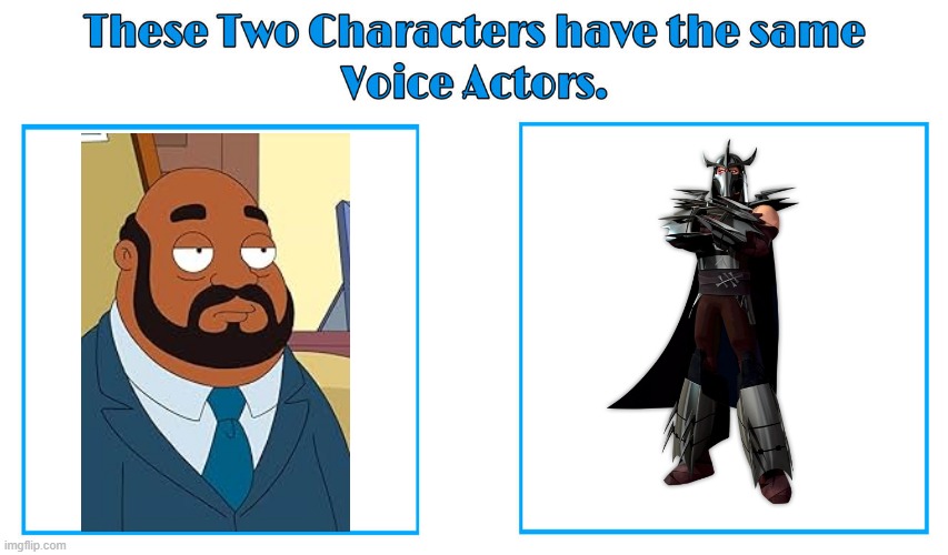 Kevin Michael Richardson 2 | image tagged in same voice actor,kevin michael richardson,teenage mutant ninja turtles,american dad,20th century fox,nickelodeon | made w/ Imgflip meme maker