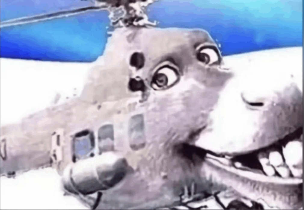 Donkey helicopter هيليكوبتر الحمار Blank Meme Template
