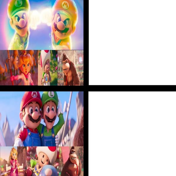 Mario and friends hates likes who ? Blank Meme Template