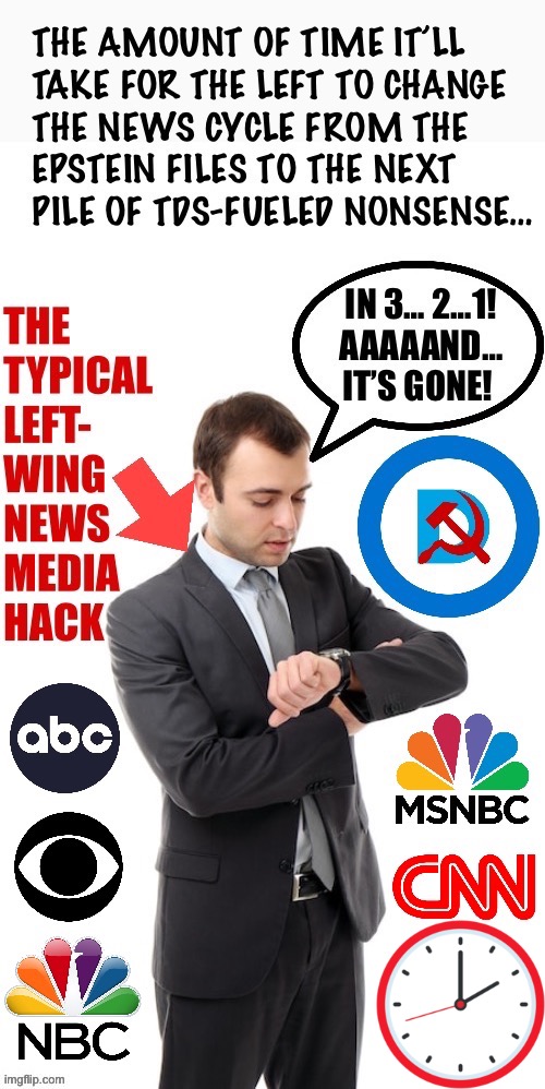 Move along… nothing to see here (anymore)… | image tagged in political meme,epstein files,leftist media,change the subject,backfired on the left | made w/ Imgflip meme maker