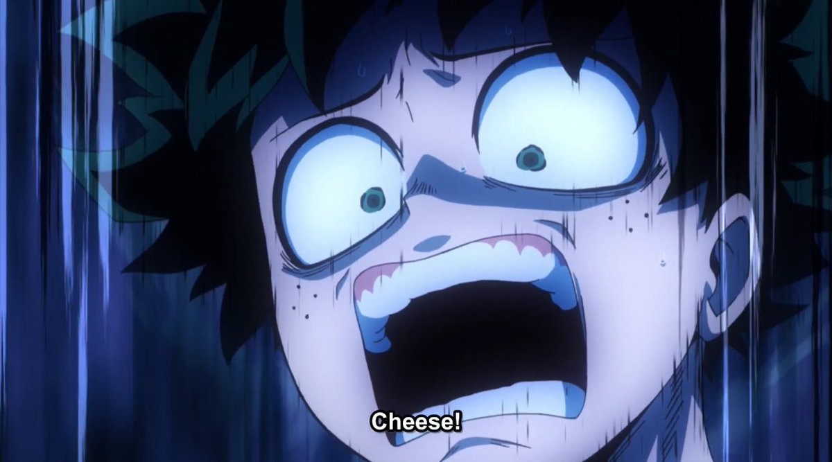 deku scared Blank Meme Template