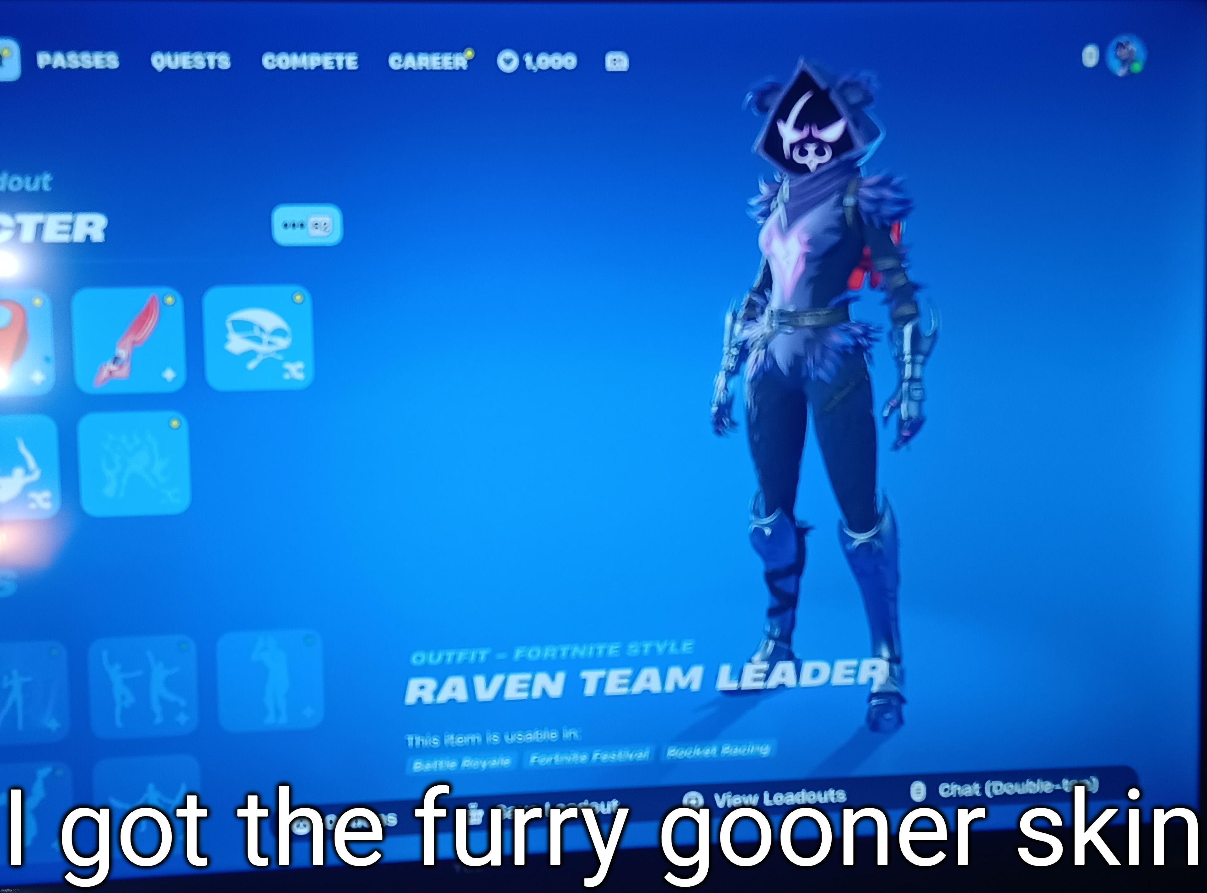 what if raven team leader had a built in emote | I got the furry gooner skin | made w/ Imgflip meme maker