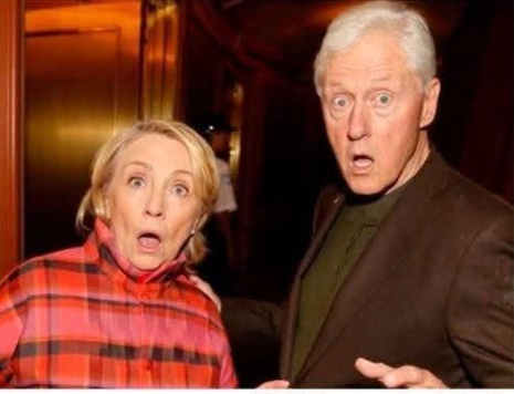 Clintons startled Blank Meme Template