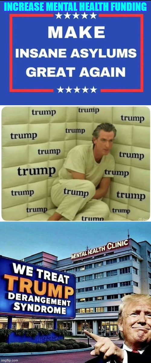 Increase Mental health funding | INCREASE MENTAL HEALTH FUNDING | image tagged in tds,mental health issues,it's real | made w/ Imgflip meme maker