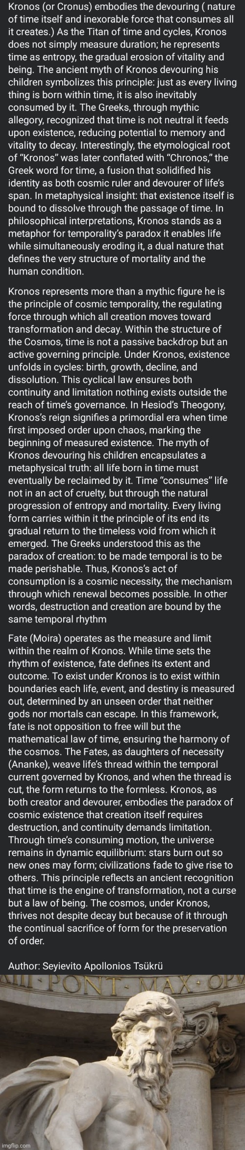 Kronos | image tagged in greek mythology | made w/ Imgflip meme maker