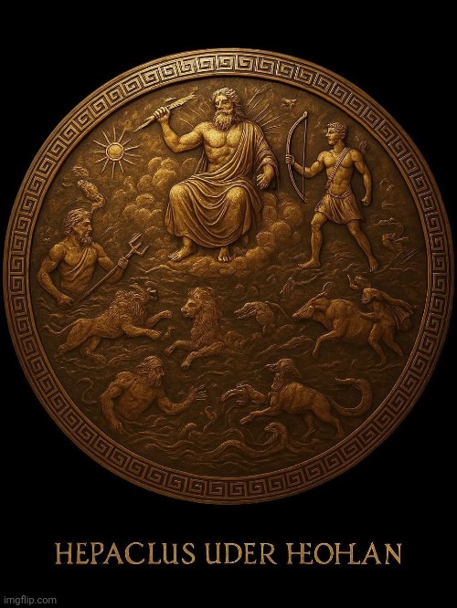 Shield of Hercules (Herakles) | image tagged in greek mythology | made w/ Imgflip meme maker