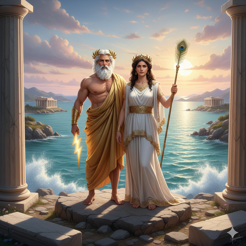 Zeus and Hera Blank Meme Template