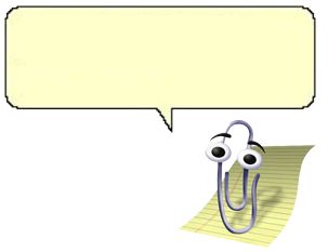 Microsoft paper clip Blank Meme Template