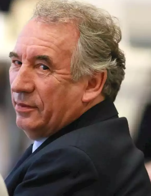 François Bayrou looking back Blank Meme Template