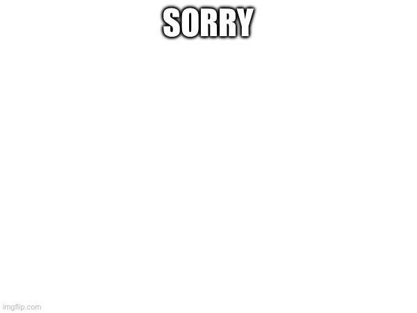 SORRY | made w/ Imgflip meme maker