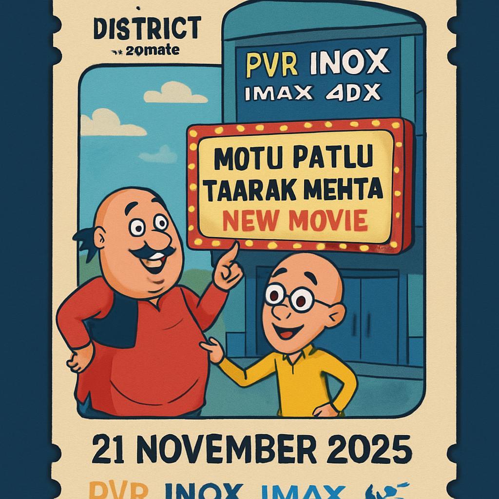 motu patlu taarak mehta cartoon new movie cinema hall ticket ani Blank Meme Template