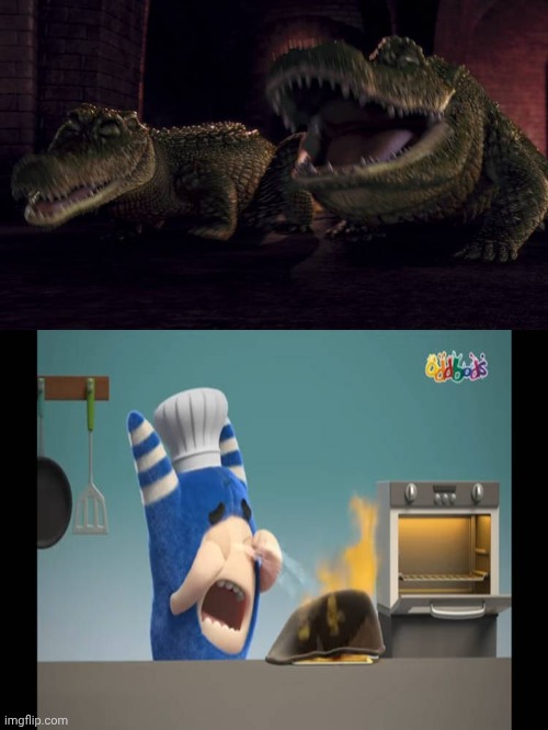 Carmine and Stan Laughs at pogo crying | image tagged in carmine and stan laughs at who | made w/ Imgflip meme maker