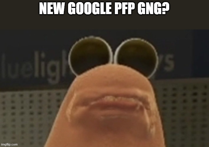 Marcus the worm | NEW GOOGLE PFP GNG? | image tagged in marcus the worm | made w/ Imgflip meme maker