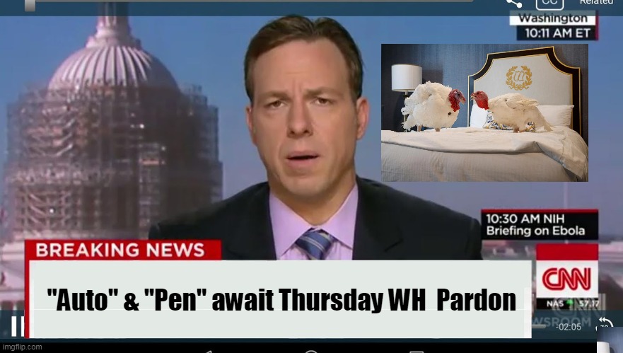 "Auto" & "Pen" await Thursday WH  Pardon | made w/ Imgflip meme maker