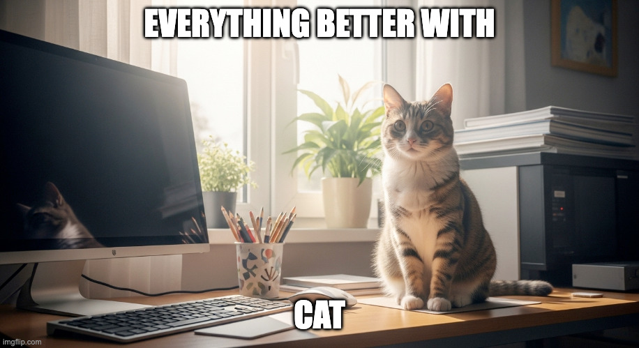 Cat makes anything worthwhile | EVERYTHING BETTER WITH; CAT | image tagged in cat | made w/ Imgflip meme maker