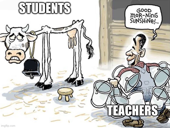 if you know you you know | STUDENTS; TEACHERS | image tagged in good morning sunshine | made w/ Imgflip meme maker