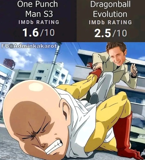Opm season 3 sucks ass | image tagged in one punch man,dbz,anime,bad,ratings,goku | made w/ Imgflip meme maker