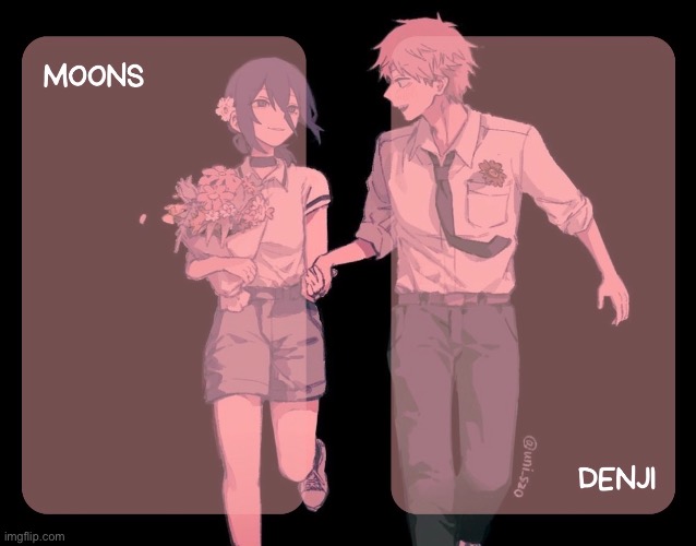 High Quality Moons and denji CSM announcement template Blank Meme Template